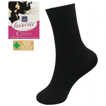 Sieviešu klasiskās zeķes Favorite 22181 black Biso