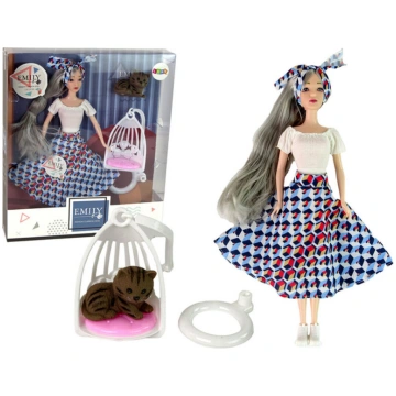 Lelle Emily ar kaķēnu Lean Toys