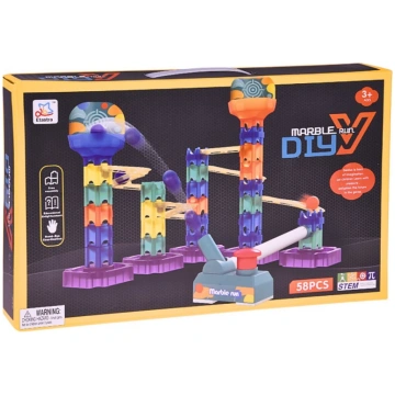 Konstruktors ar lodīšu trasi DIY Marble Run, 58 ga