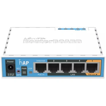 Maršrutētājs Mikrotik hAP White, RB951UI-2ND, 2.4 