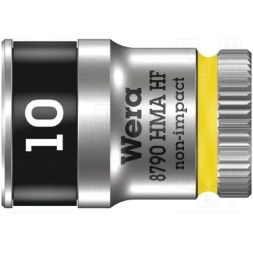 Socket: 6-angles; socket spanner; HEX 10mm; 1/4"; 