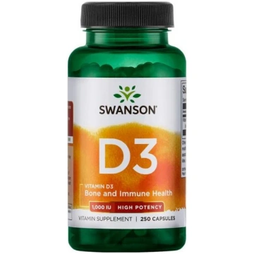 Swanson D-3 vitamīns, 1000 SV - 250 kapsulas