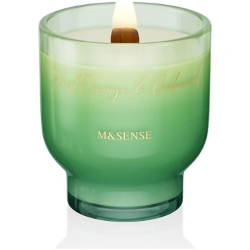 M&SENSE Duftkerze Blutorange Zedernholz| Knisterke