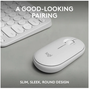 LOGITECH KEYBOARD +MOUSE COMBO PEBBLE 2/WHITE 920-