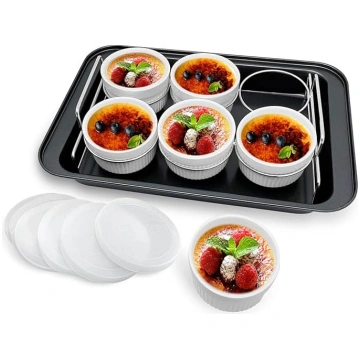 Ramekin komplekts ar 6 silikona vākiem, Creme Brul