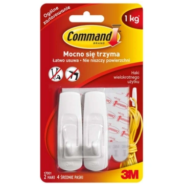 3M MULTIPLE-USE COMMAND HOOKS 17001 MEDIUM (3M-UU0