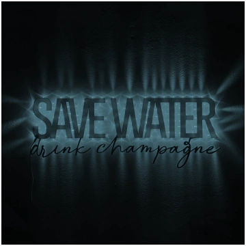 Luminaria SAVE WATER - Cold white