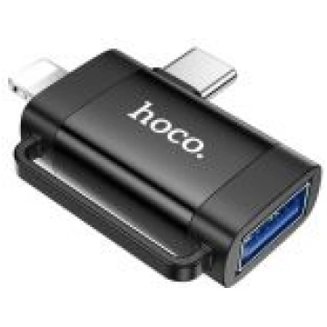 HOCO Adapter OTG 2in1 USB C / Lightning to USB A U
