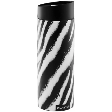 Termokrūze Ambition Animal Zebra, 0.35 l, melns kr