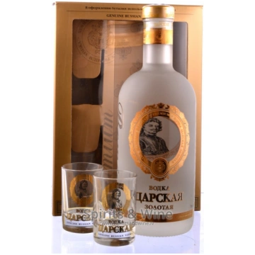 Carskaja Zolotaja Gift box ar 2 glāzēm