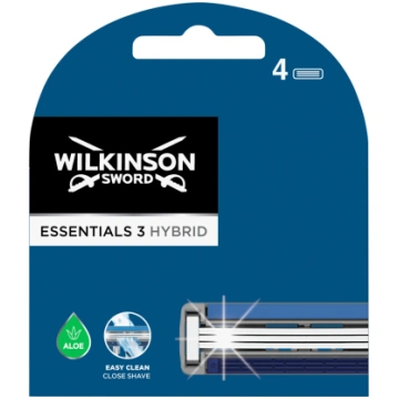 WILKINSON_ Essentials 3 Hybrid 4 skuvekļu kasetnes