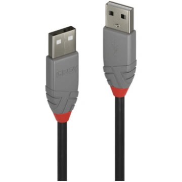 Lindy 2m USB 2.0 Type A Cable, Anthra Line 36693