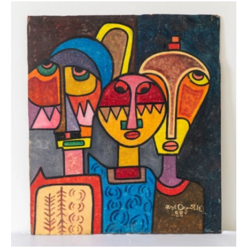 Rufus Ogundele, Family of Three, 1988