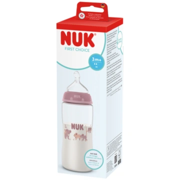 NUK First Choice Pudele 300 ml ar temperatūras kon