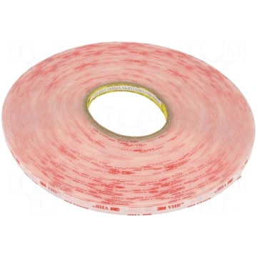 Tape: fixing | W: 9mm | L: 33m | Thk: 1mm | acryli
