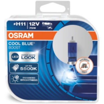 Osram H11 spuldzes komplekts 75W 12V 62211CBB-HCB 