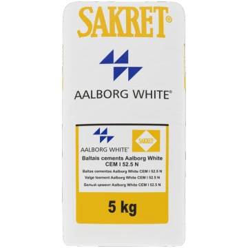 Baltais cements SAKRET AALBORG WHITE CEM I 52,5 R 