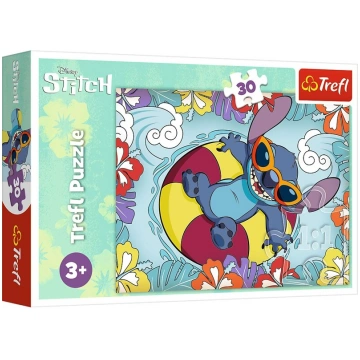 Lilo un Stičs puzle, 30 gabali, Stičs atvaļinājumā