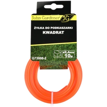 Kvadrātveida neilona aukla, 2.4mm x 10m, G73998-2,