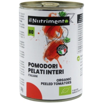 Bioloģiski konservēti tomāti bez mizas, 400 g IL N