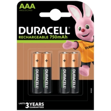 Duracell AAA (4pcs) Akumulators Niķeļa-metāla hidr