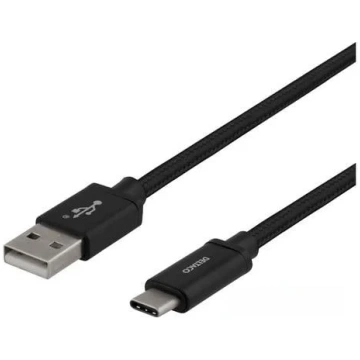 Vads Deltaco Baltic, USB Type-C/USB A, 100 cm, mel