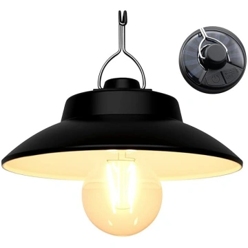 Saules enerģijas kempinga lampa LED ar uzlādējamu 