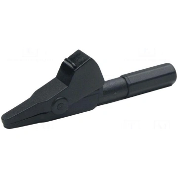 Crocodile clip | 20A | black | Grip capac: max.7mm