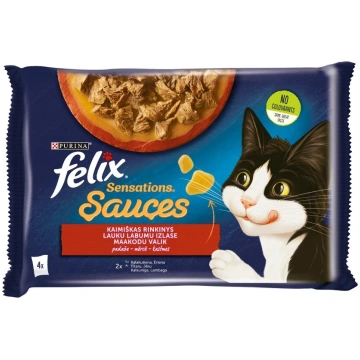 FELIX SENSATIONS sauces CAT - gaļas izlase 4 x 85g