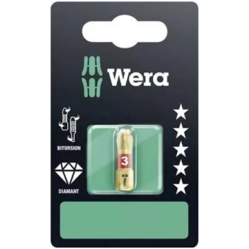 Wera Bits PH Gr.3 25 mm 1/4" Phillips uzgalis, PH3