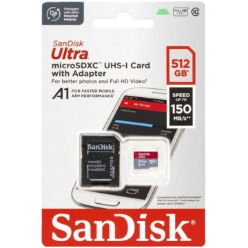 Memory card SanDisk Ultra microSDXC 512with Adapte