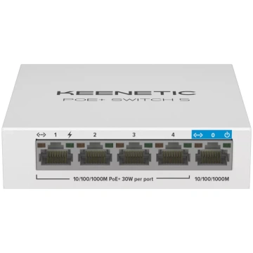 Keenetic 5-portu gigabita slēdzis ar 4 PoE+ portie
