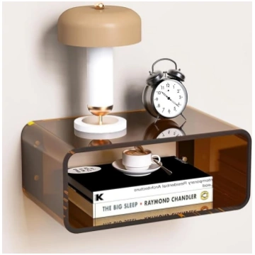 Floating Acrylic Bedside Table, Hanging Bedside Ta