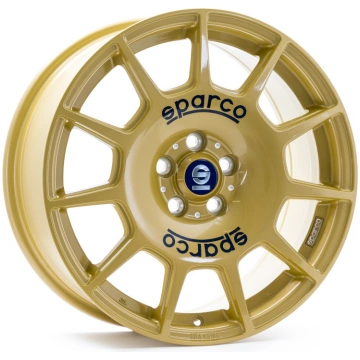 Terra Race Gold Blue Lettering Sparco