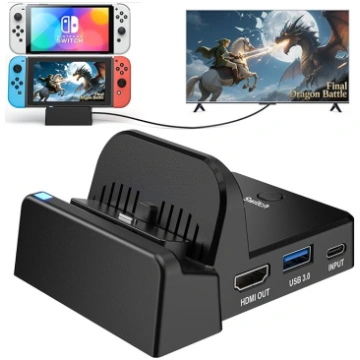 VIXLM TV dokstacija Nintendo Switch/OLED, portatīv