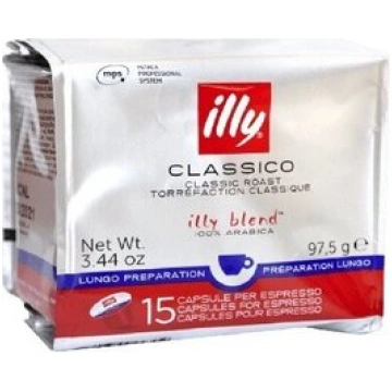 Kafijas kapsulas illy MPS, Long Espresso - melnai 