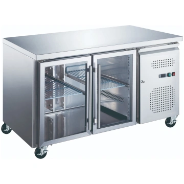 Ledusskapis - 136cm - 2 stikla durvis Maxima 09400