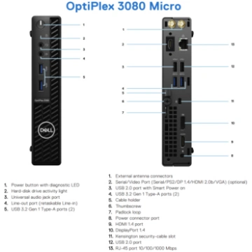 Lietots - DELL Renewed Grade A OptiPlex 3080 Micro
