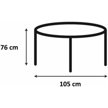 Ēdamgalds ROXBY D105xH76cm, ozols 5713941107497
