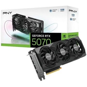 Videokarte PNY GeForce RTX 5070 ar trīs ventilator