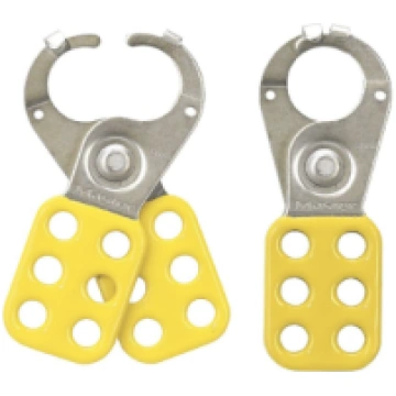 424 | Safety Hasp, 3,8 cm diameter Jaws, Yellow wi