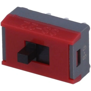 Switch: slide; Pos: 2; DPDT; 0.1A/30VDC; ON-ON; ve