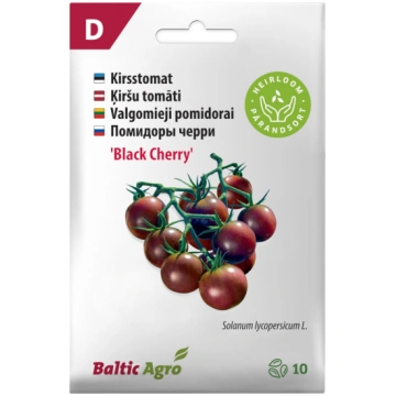 Ķiršu tomātu sēklas BALTIC AGRO Black Cherry 10 sē