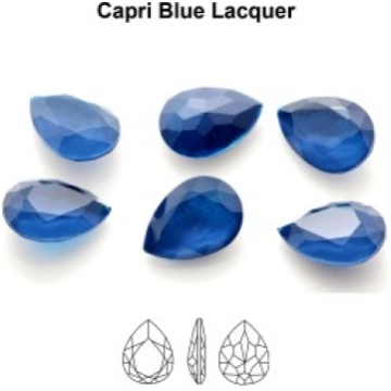 A4320 Pear Fancy kristāli 25x18mm Capri Blue Lacqu