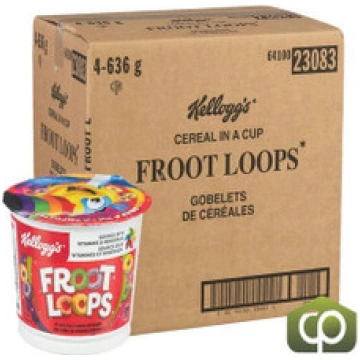 Kellogg's Froot Loops Cup 53g, 12 CT (4/Case)