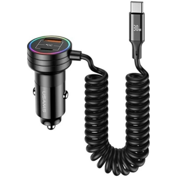 USAMS Ład. sam. 2xUSB-C 1xUSB-A C33 60W with sprin