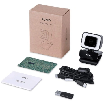 Aukey pc-lm6 stream series with ring light full hd