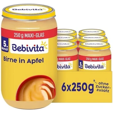 Bebivita Augļu bumbieris ar ābolu, 250 g, 6 gab. i
