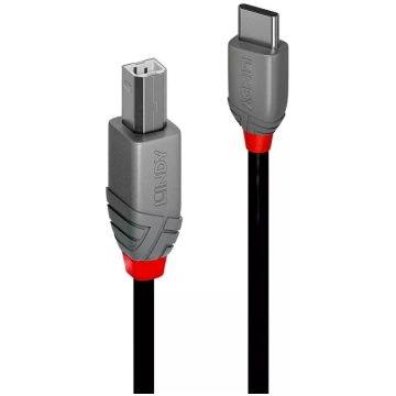 USB 2.0 Type C uz B kabelis Lindy 2 m, USB C uz US