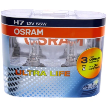 Spuldze priekšējā 12V OSRAM H7 Ultra Life 2 gb